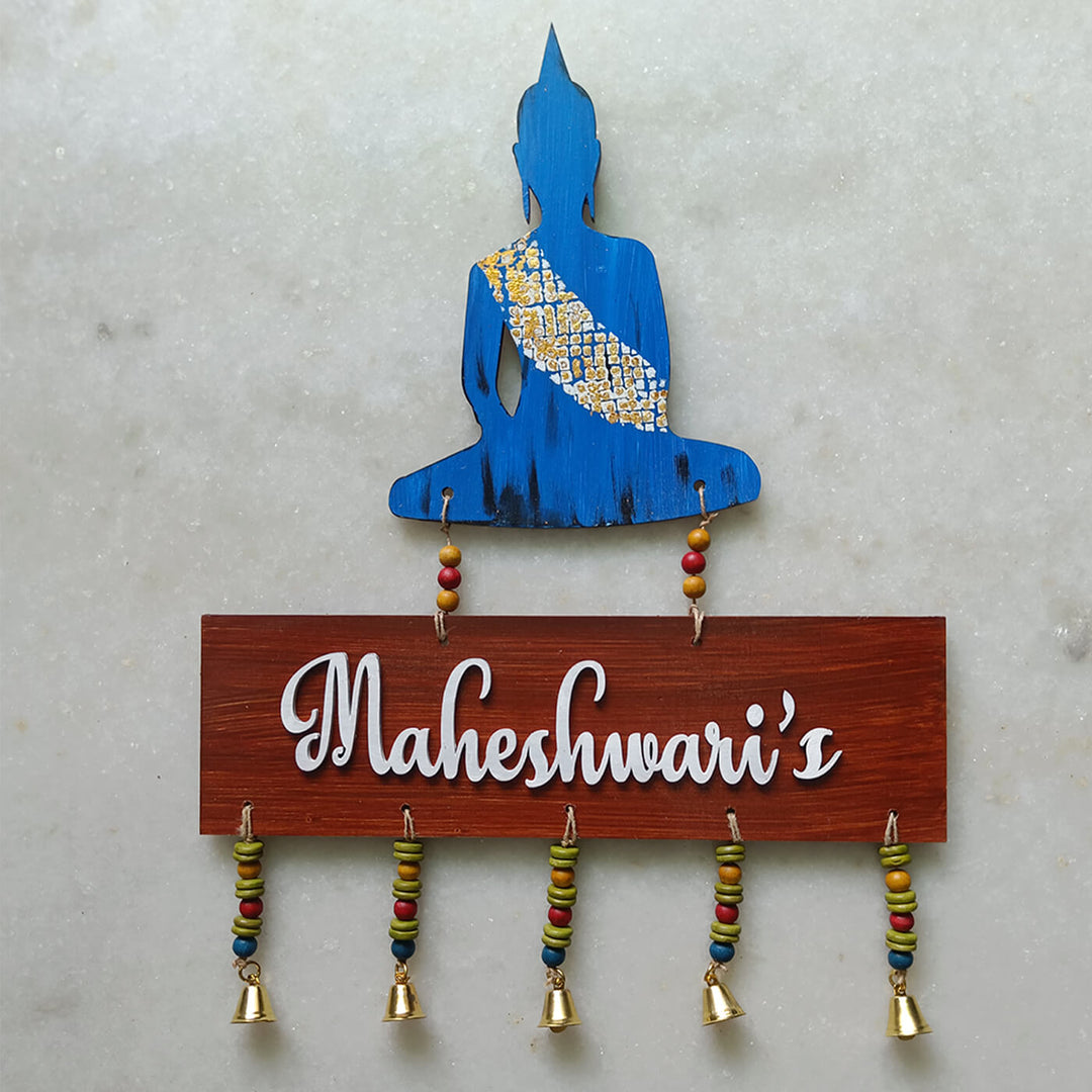 Handpainted Personalized Buddha Nameplate