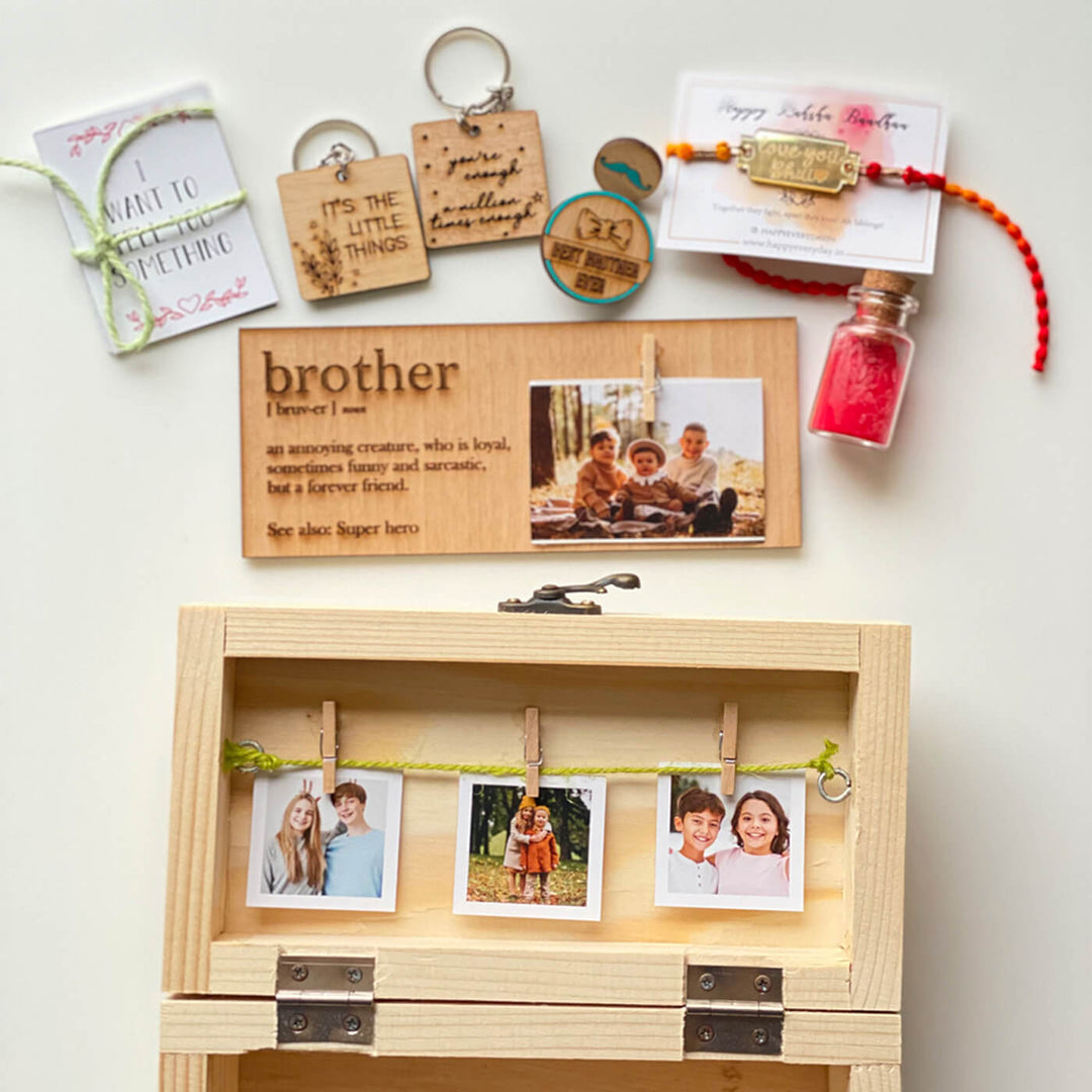 Personalized Rakhi Hamper For Brothers With Roli Chawal