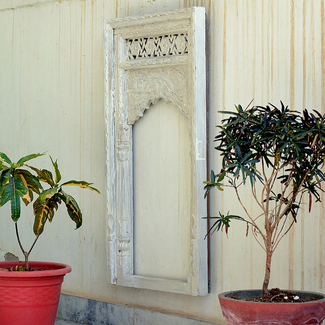 Handcrafted Antique Reclaimed Wood Jharokha | 36 x 19 Inch