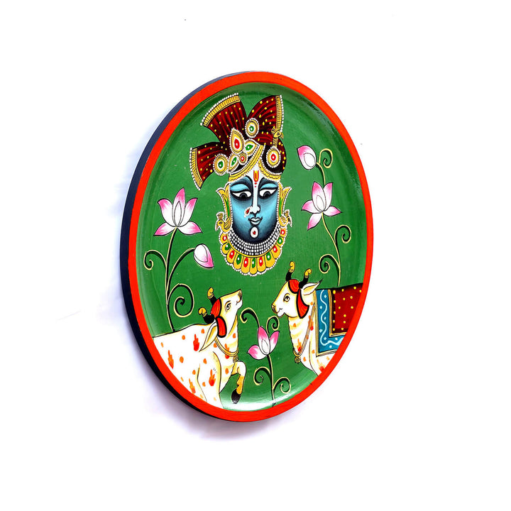 Handpainted Shreenathji MDF Wall Plate