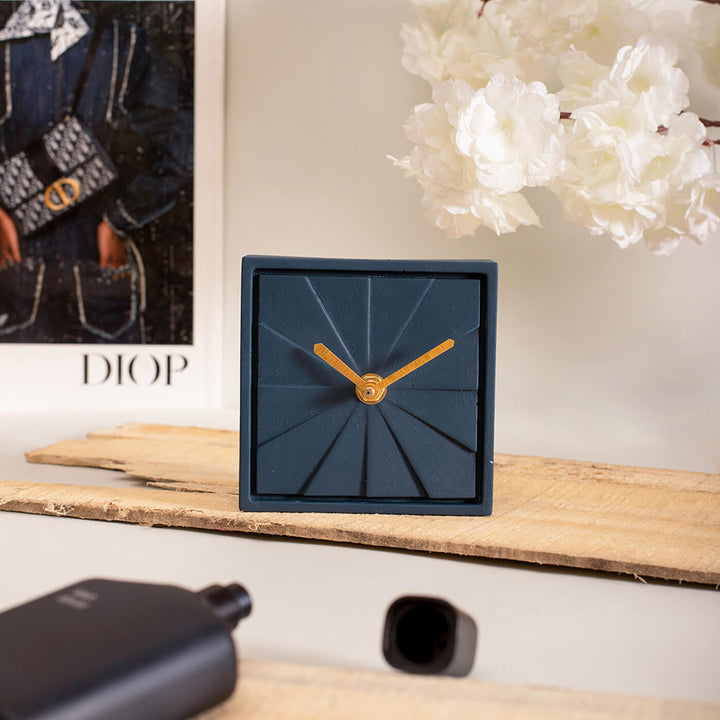 Handcrafted Square Concrete Desk Clock