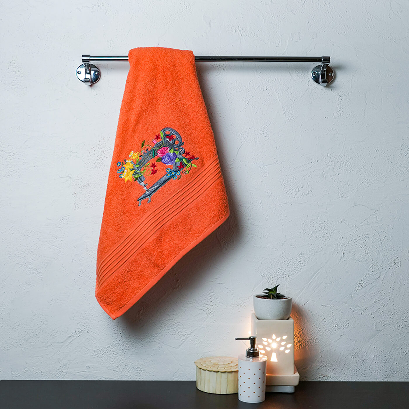 Embroidered bath towels discount personalized