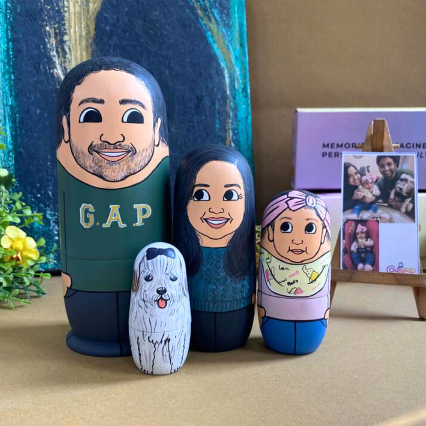 Personalised shop nesting dolls