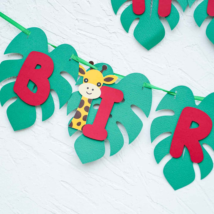 Jungle Themed Kids Birthday Party Decor - Set of 3