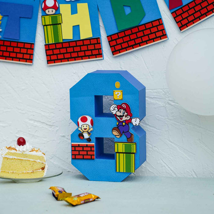 Mario Themed Kids Birthday Party Decor - Set of 3