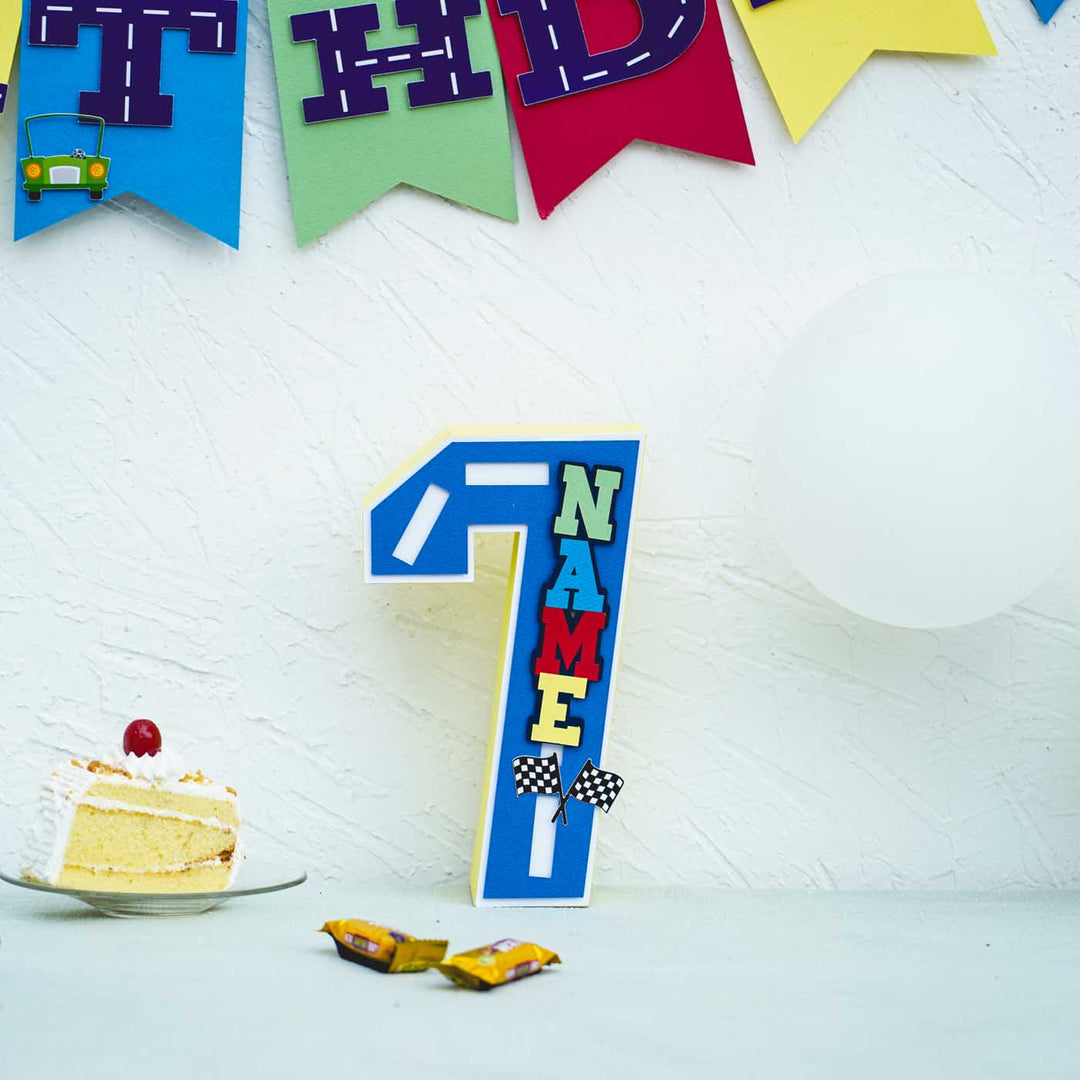 Car Themed Kids Birthday Party Decor - Set of 3