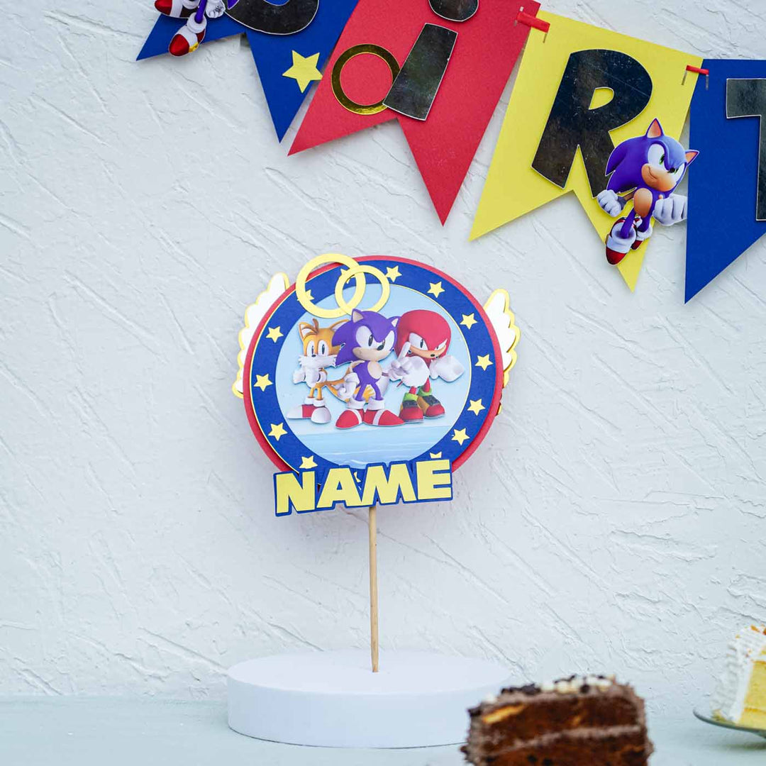 Sonic Themed Kids Birthday Party Decor - Set of 3