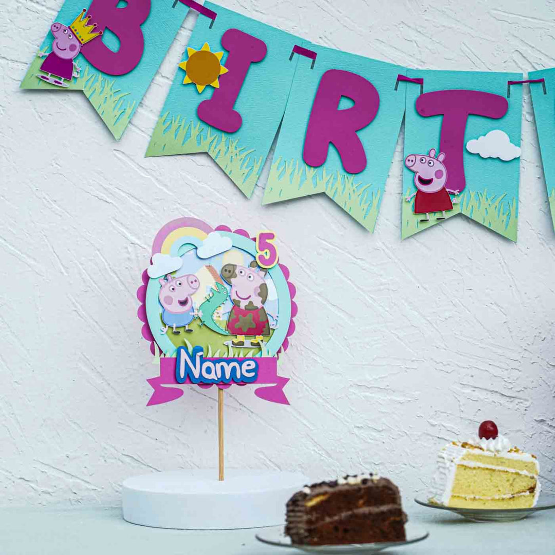 Peppa Pig Themed Kids Birthday Party Decor - Set of 3