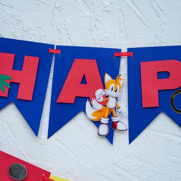 Sonic Themed Kids Birthday Party Decor - Set of 3