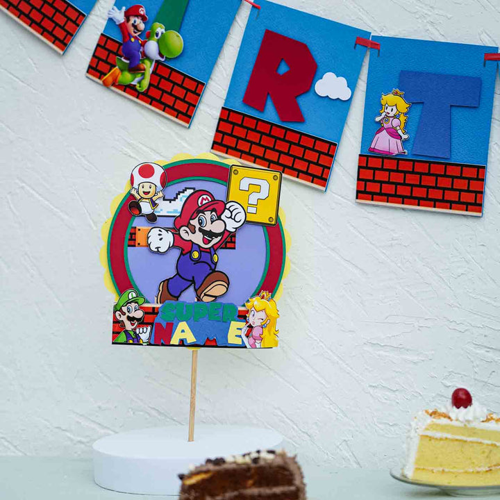 Mario Themed Kids Birthday Party Decor - Set of 3