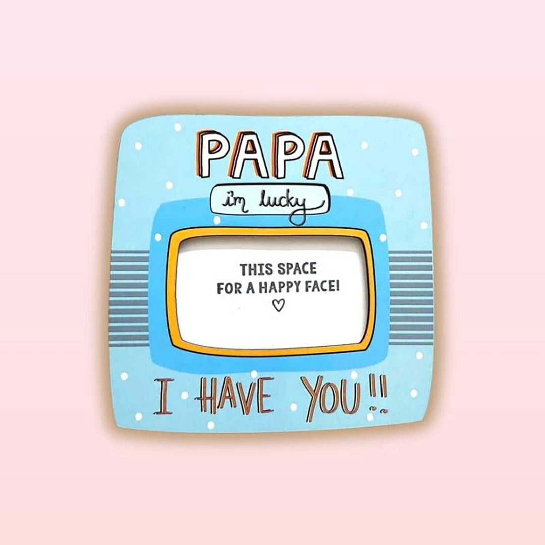 Handmade "Papa, I'M Lucky" Wooden Fridge Magnet