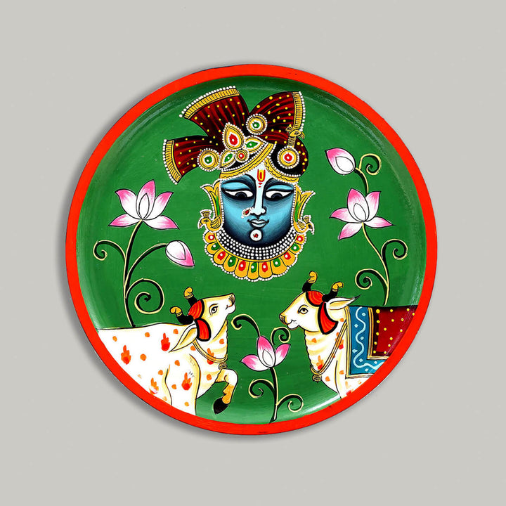 Handpainted Shreenathji MDF Wall Plate