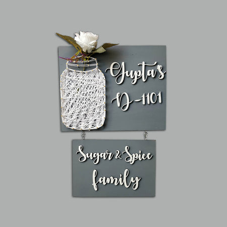 Buy Sugar & Spice Family Mason Jar String Art Personalised Name