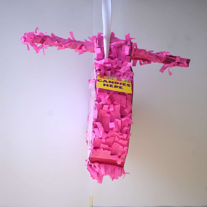 Handmade Peppa Pig Theme Pull String Pinata With Stick For Birthday Party Decoration