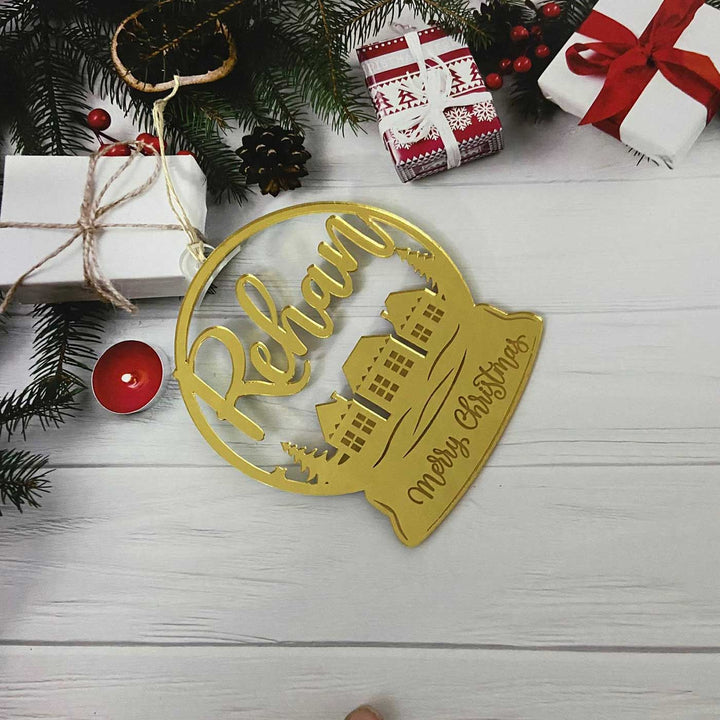 Personalized Round Acrylic Ornament For Christmas Tree Decoration