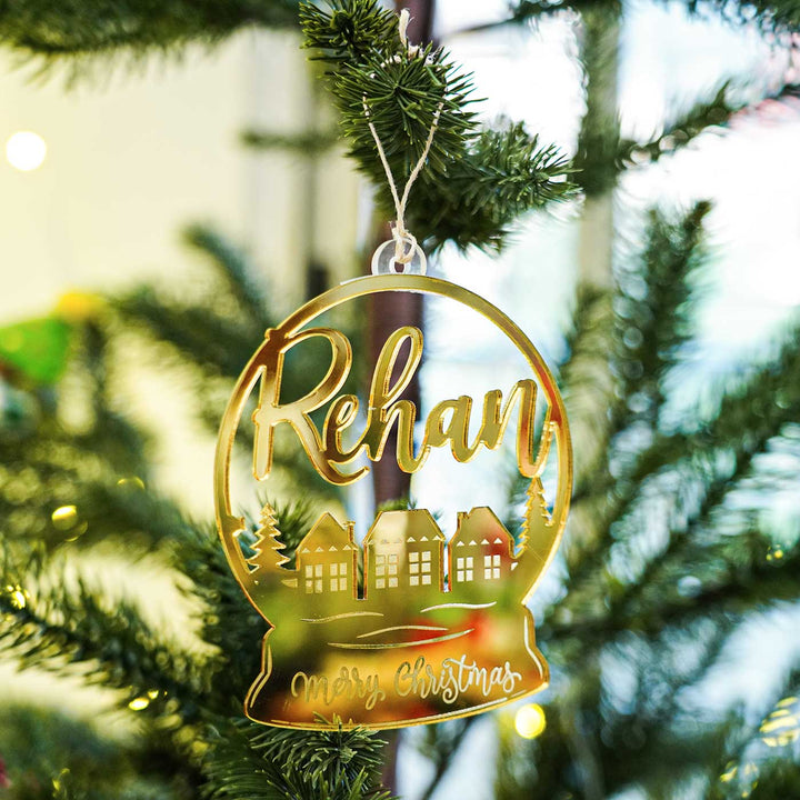 Personalized Round Acrylic Ornament For Christmas Tree Decoration