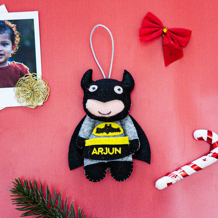 Personalized Batman Kids Felt Ornament For Christmas Tree Decoration