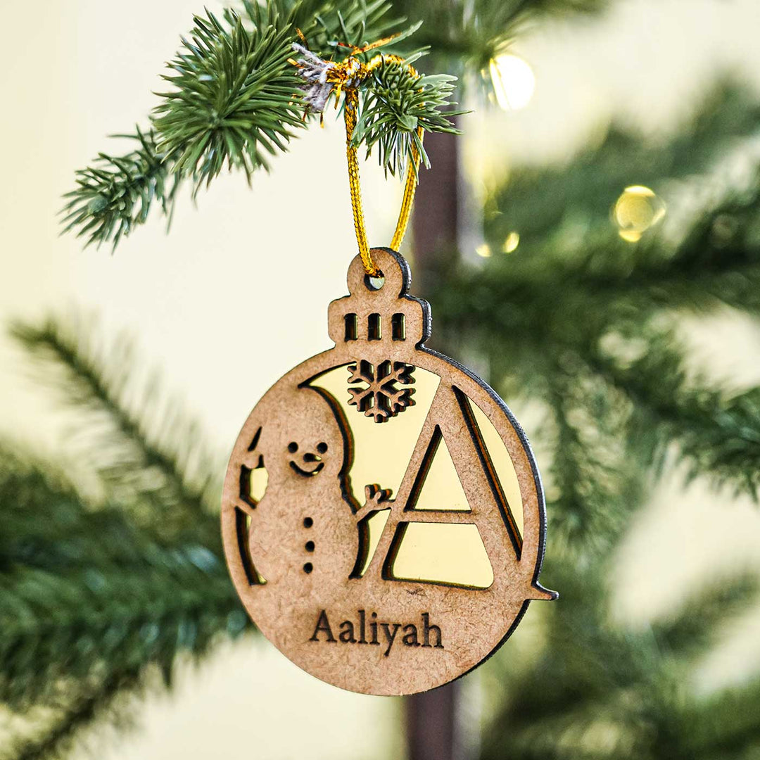 Personalized Wood & Acrylic Ornament For Christmas Tree Decoration