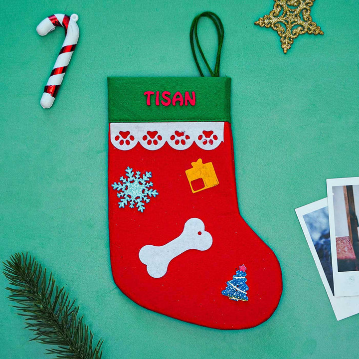 Personalized Dog Felt Stockings For Christmas Decoration