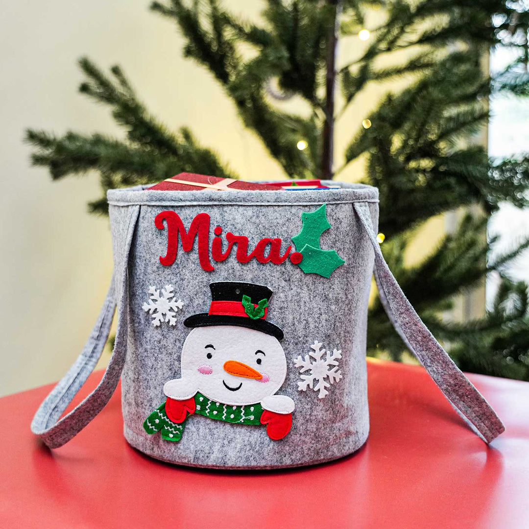 Personalized Frosty’S Fun Felt Toy Basket | Secret Santa Gift Ideas