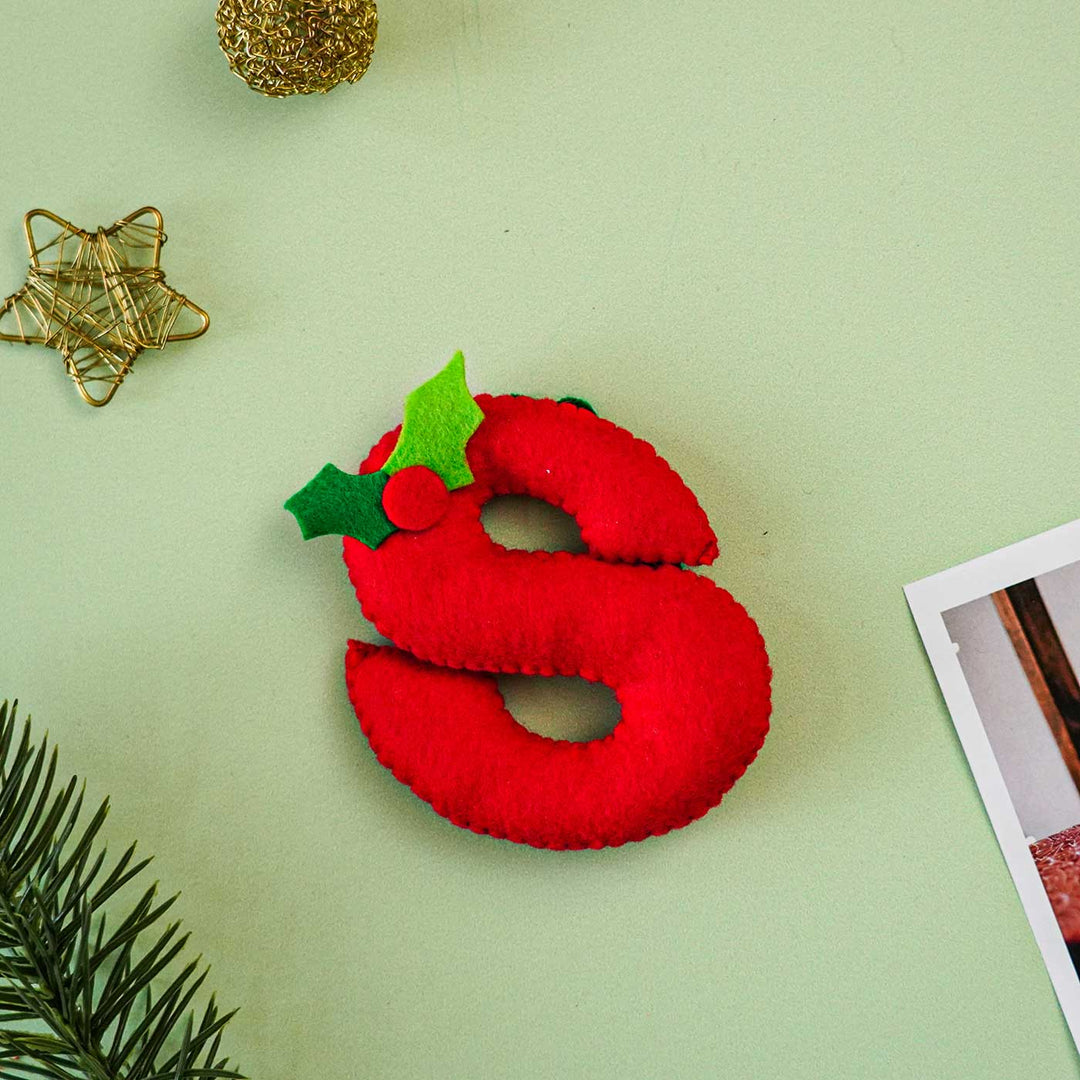 Personalized Handmade Felt Monogram Christmas Ornament