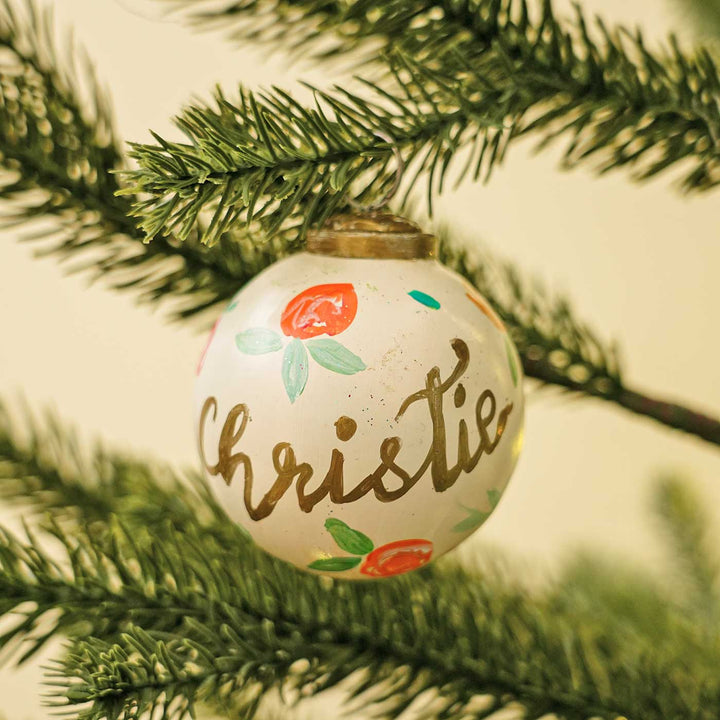 Personalized Handpainted Glass Ball Ornaments For Christmas Tree Decoration