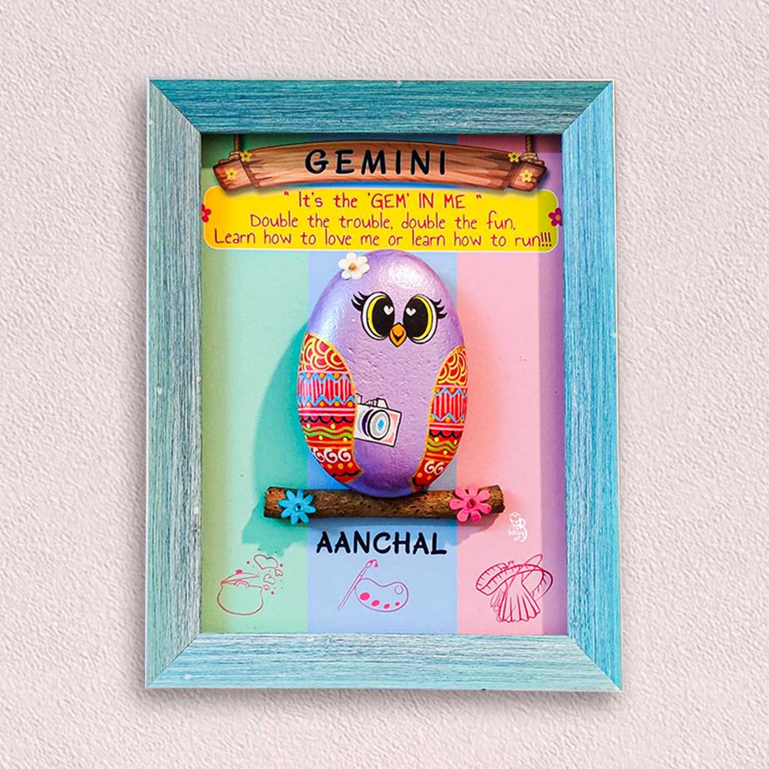 Personalized Pebble Art Gem In Me Wooden Decorative Plaque