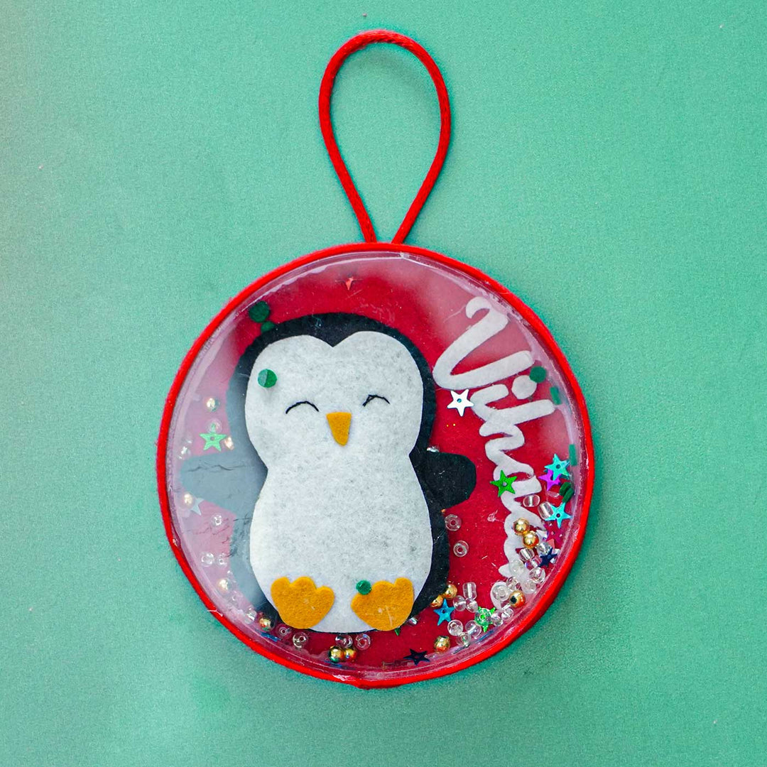 Personalized Penguin Shaker Felt Ornament For Christmas Tree Decoration