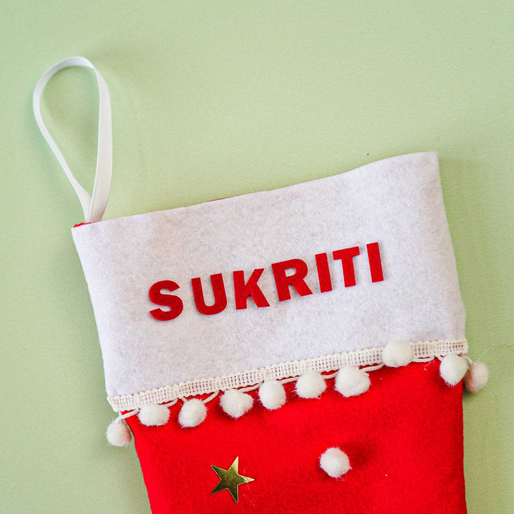 Personalized Felt Tree Christmas Stocking