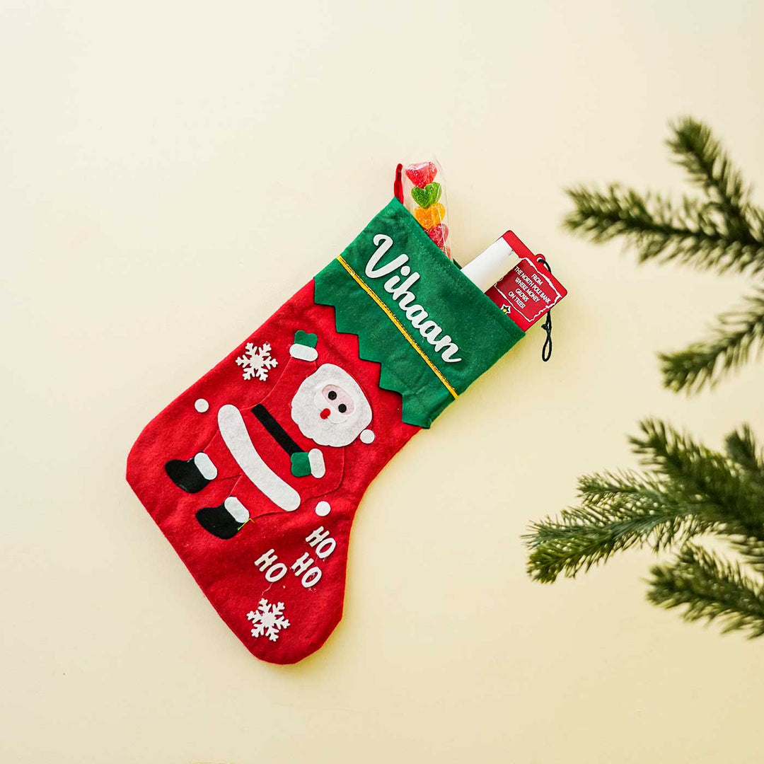 Personalized Santa’S Magic Velvet Stockings For Christmas Decoration