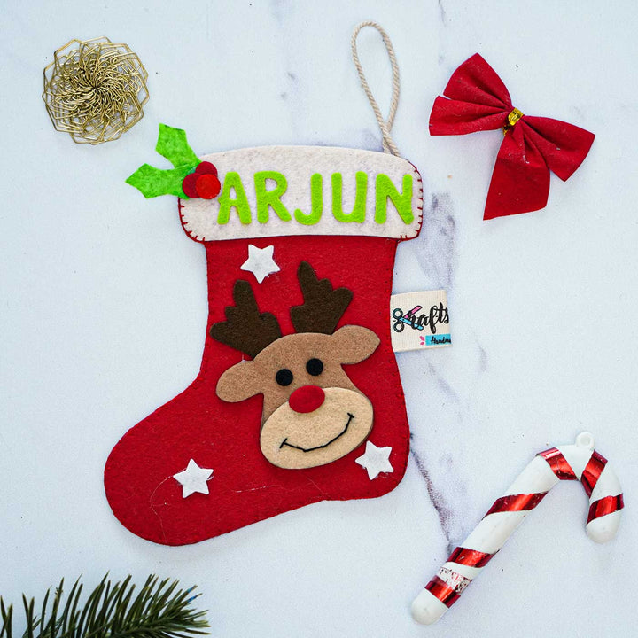 Personalized Stocking Kids Felt Ornament For Christmas Tree Decoration