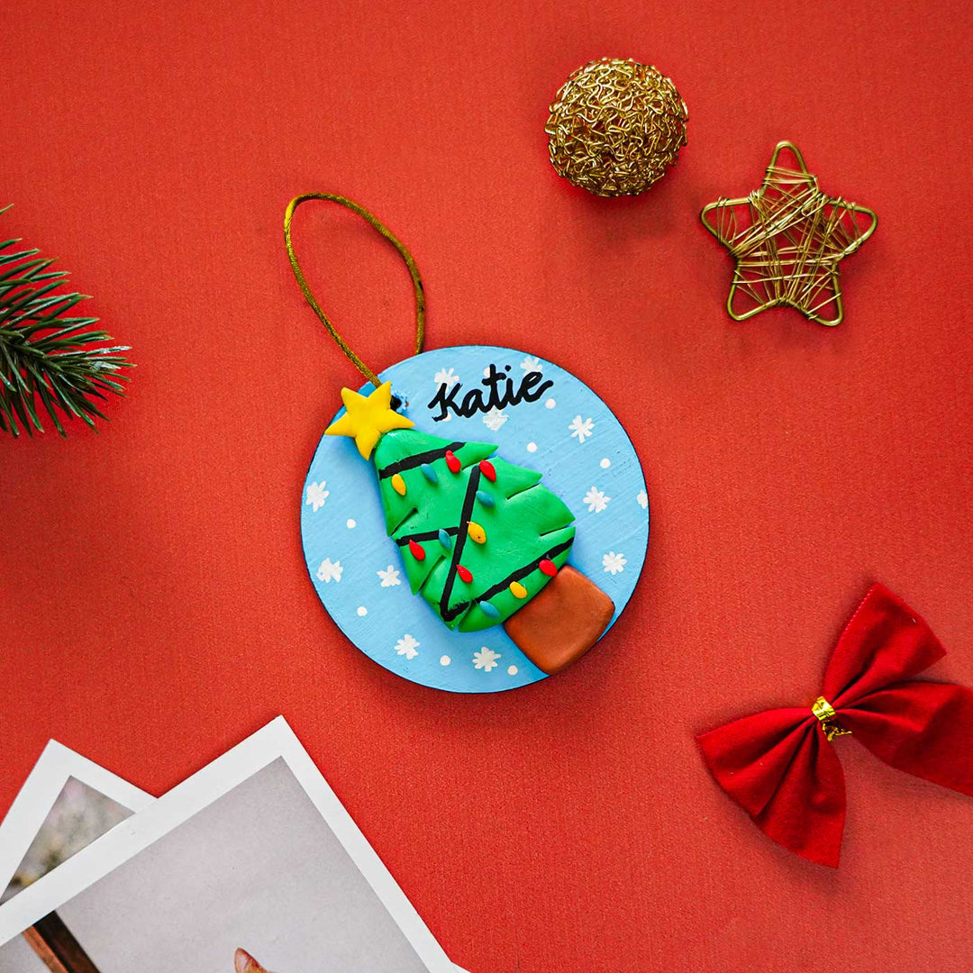 Personalized Clay Ornaments/ Fridge Magnet For Christmas Decoration | Set Of 5