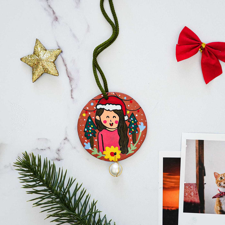 Photo Personalized Terracotta Ornament For Christmas Tree Decoration