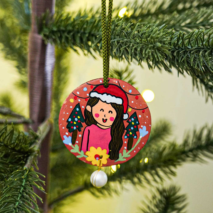 Photo Personalized Terracotta Ornament For Christmas Tree Decoration