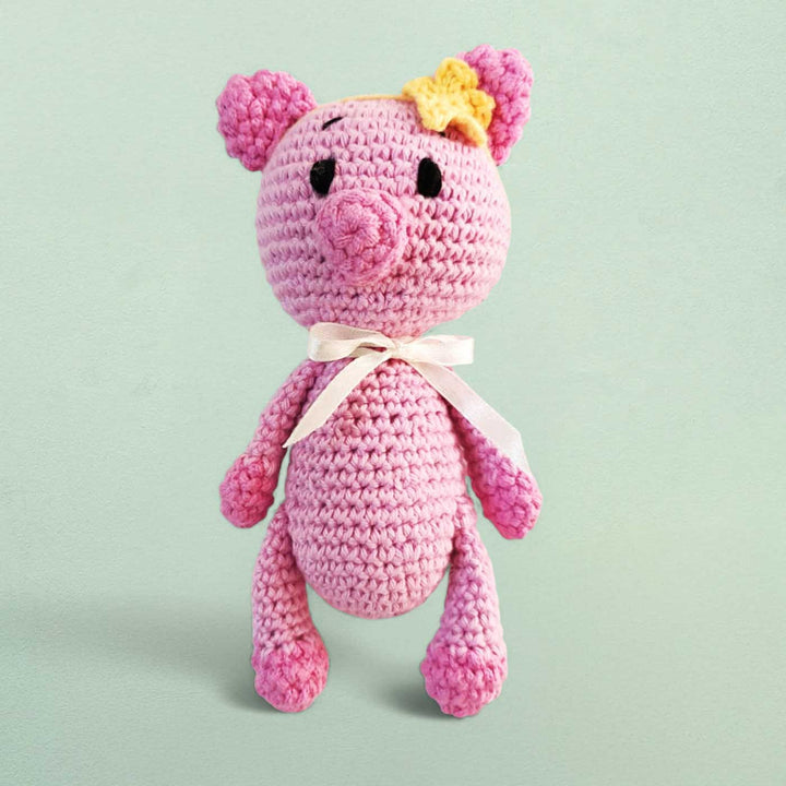 Handmade Crochet Cute Piglet Cotton Doll