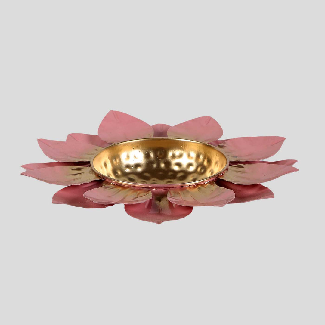 Handmade Pink & Gold Flower Urli