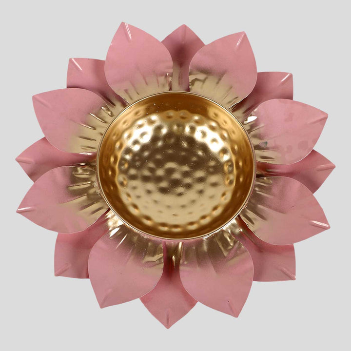 Handmade Pink & Gold Flower Urli