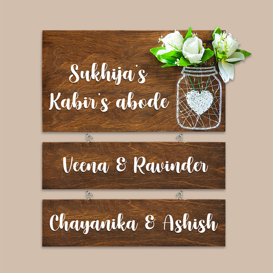 Buy Our Beautiful Chaos Mason Jar String Art Personalised Name Plate  Online On Zwende