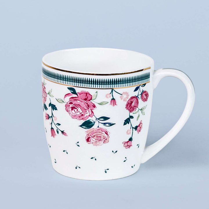 Portrait Of A Rose Chai Porcelain Mugs | Set Of 6