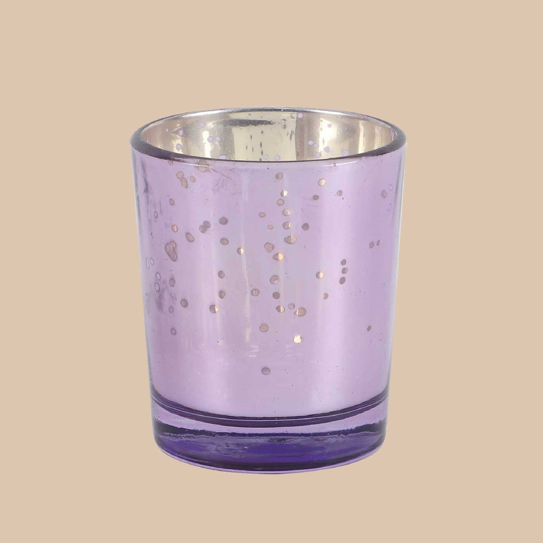 Handmade Purple Votive Glass Tealight Holder | Set of 4