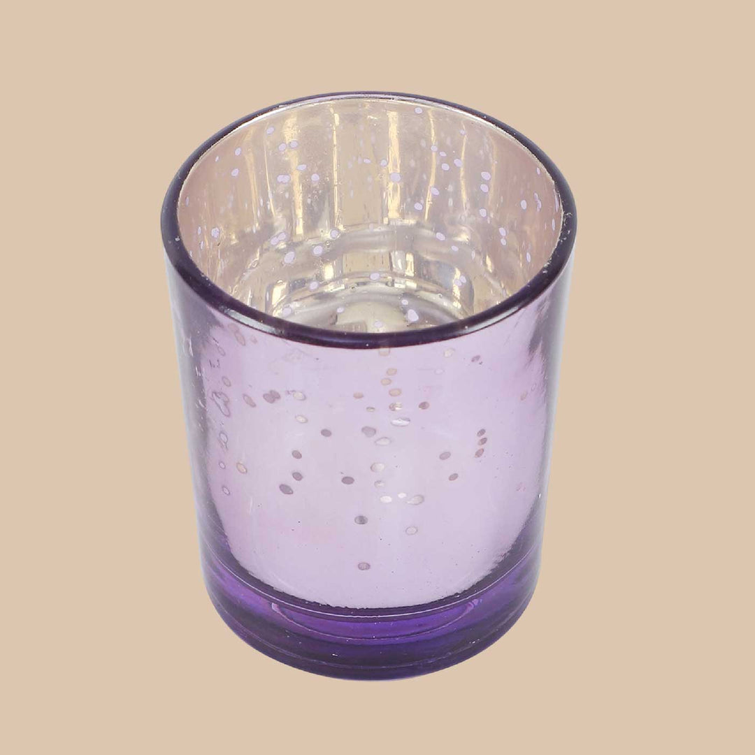 Handmade Purple Votive Glass Tealight Holder | Set of 4