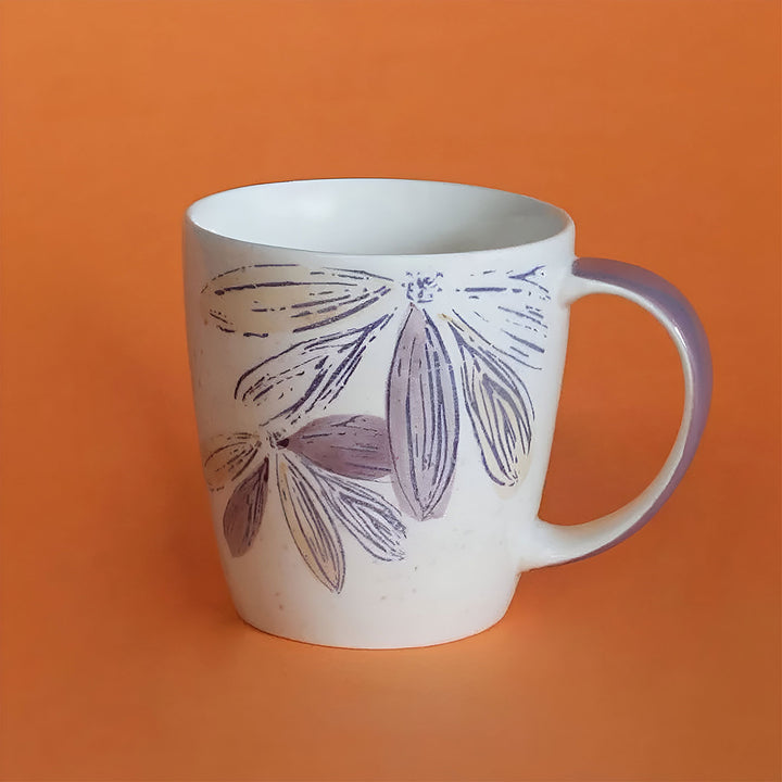 Hand-Painted Purplicious Ceramic Mugs | Set Of 2