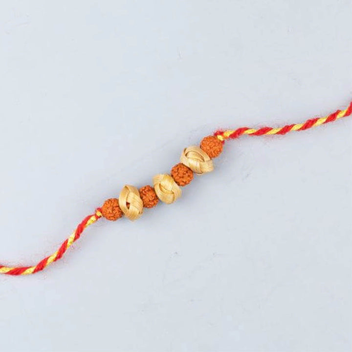 Ecofriendly Bamboo Rakhi With Roli Chawal