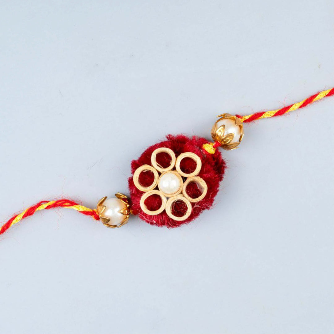 Bamboo & Velvet Rakhi With Roli Chawal