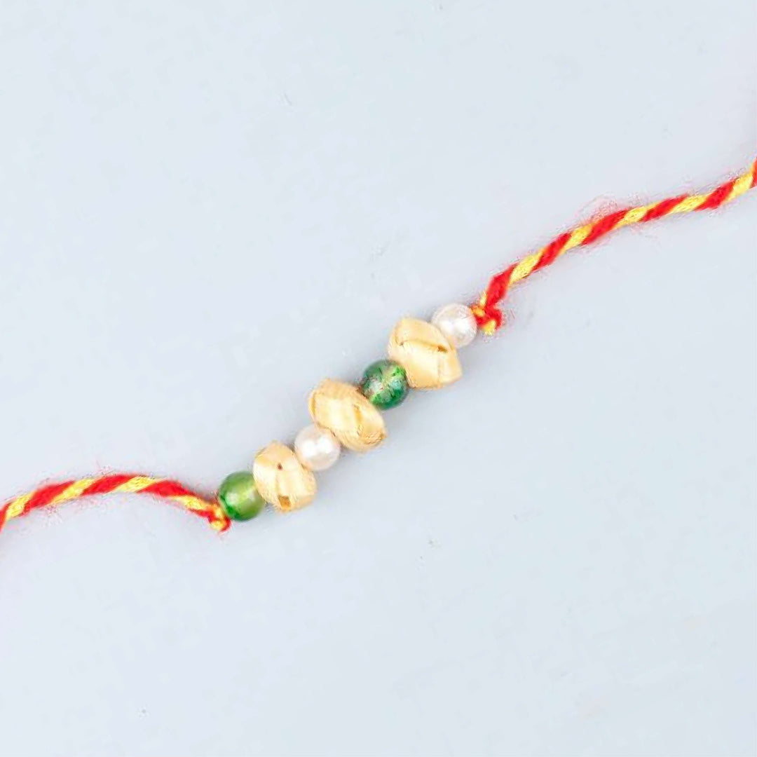 Ecofriendly Bamboo Rakhi With Roli Chawal