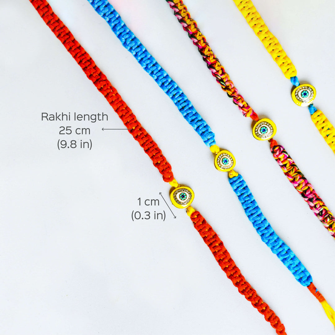 Handcrafted Macrame Rakhi With Roli Chawal