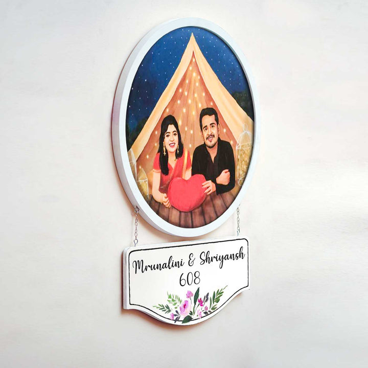 Photo Caricature Hanging Name Plate