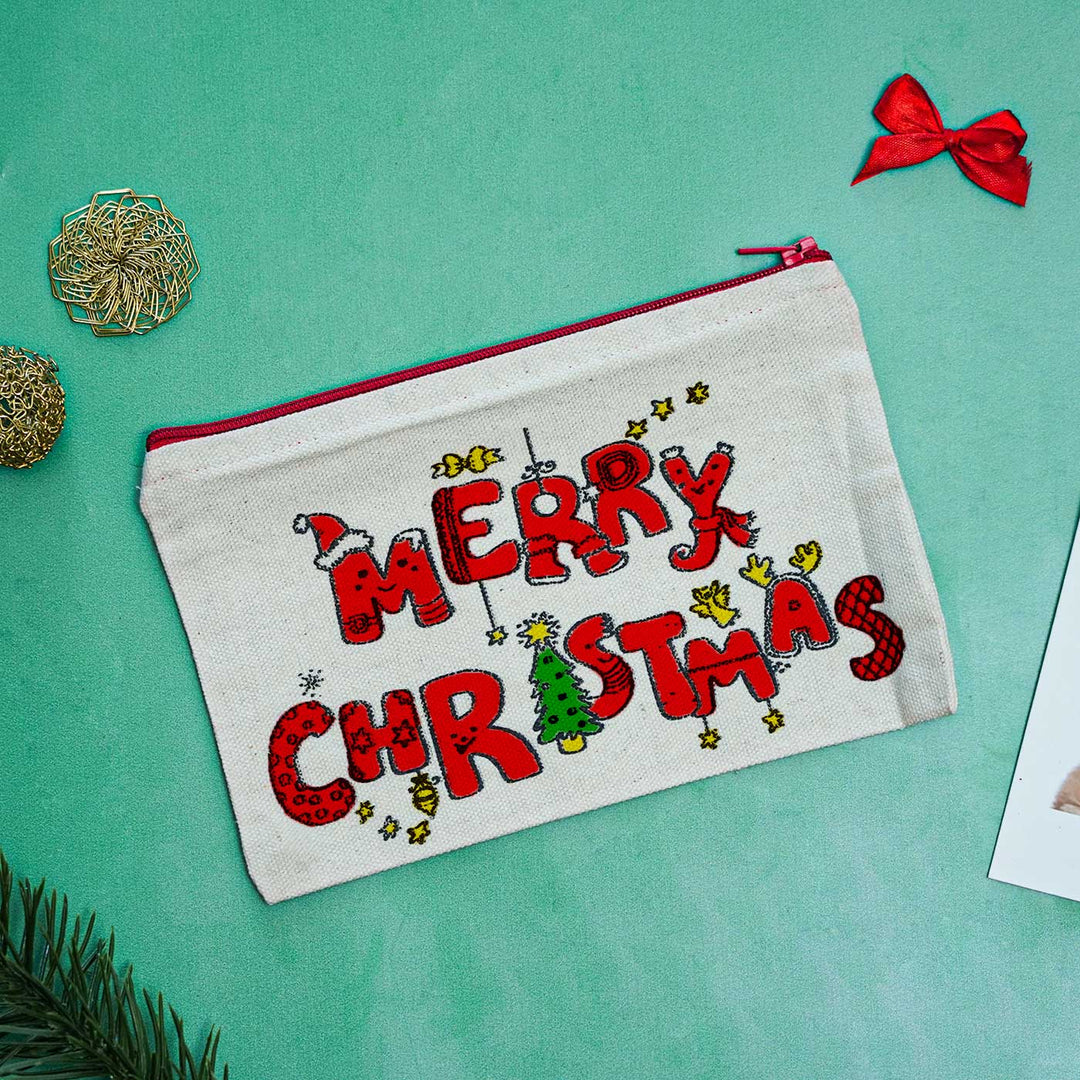 Ready-To-Paint Premarked Christmas Canvas Pouches | Xmas Gifting Ideas | Set Of 12