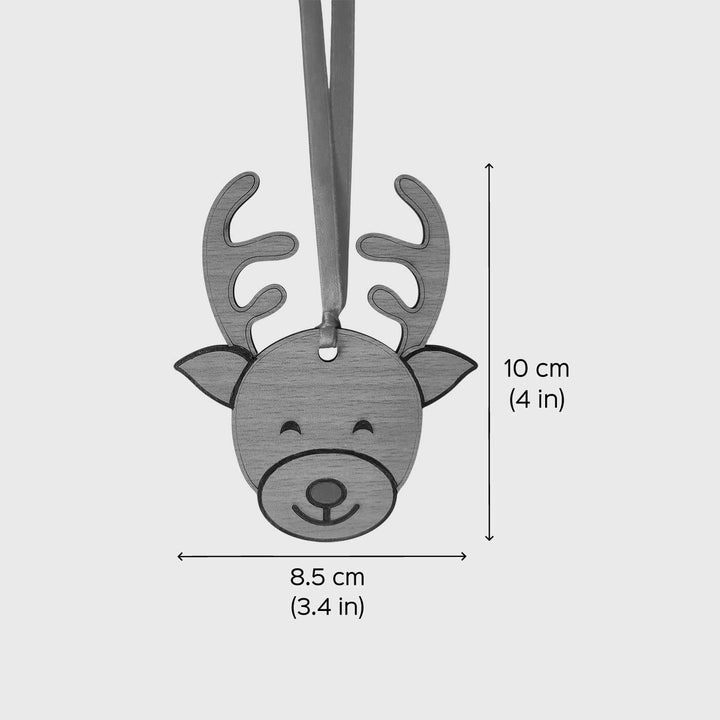 Handmade Reindeer Mdf Wood Ornament For Christmas Tree Decoration