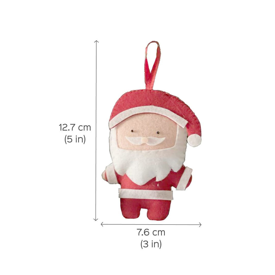 Personalized Santa Claus Felt Ornaments For Christmas Tree Decoration